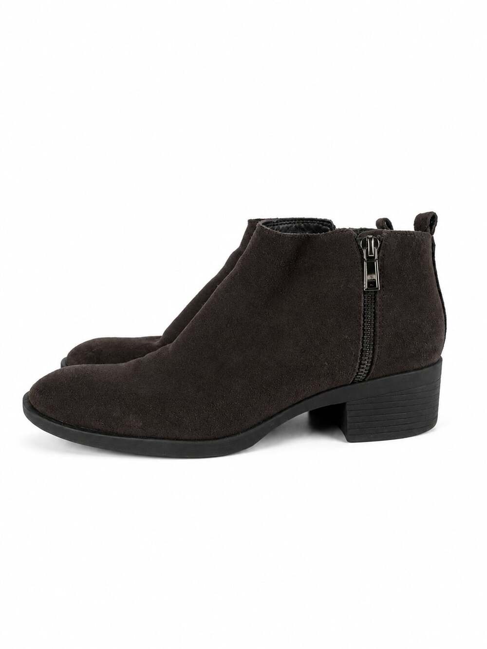 Brown Suede Ankle Booties Kenneth Cole New York Size 10.5